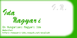 ida magyari business card
